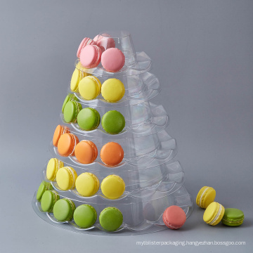 New Food Grade PVC plastic 6 Tiers  Macaron Tower Stand Cupcake Display For wedding Birthday Party Decoration